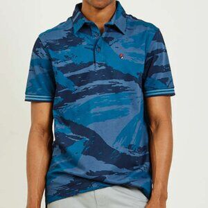 EXTRACURRICULAR - Blue Camo Polo - XL